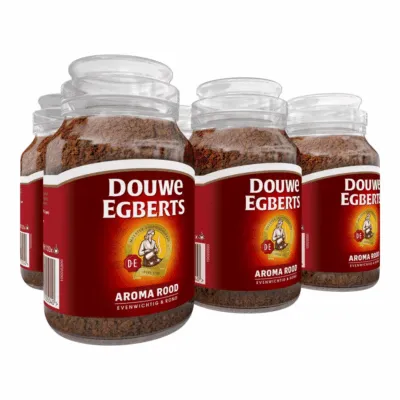 Douwe Egberts Moccona Oploskoffie Aroma Rood (6x200gr)