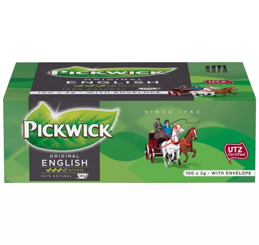 Vernauwd venijn kapok Pickwick engels tea met envelop 2 gr (100 stuks) - Groothandel Compliment.nl