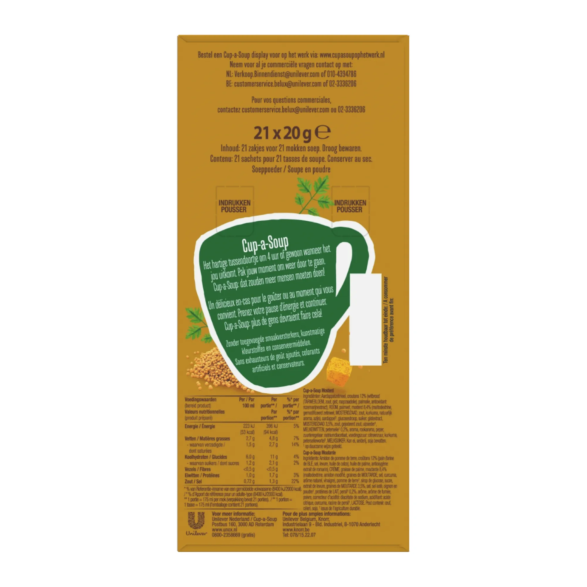 Unox Cup-a-Soup Mosterd (21x 175ml)