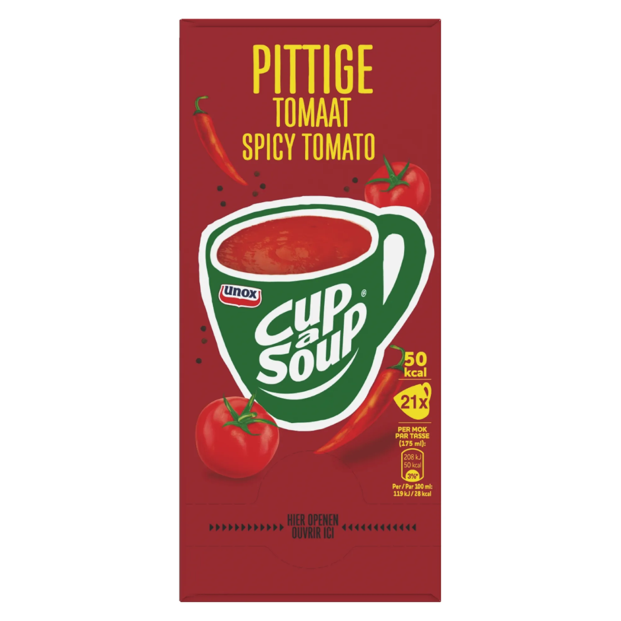 Unox Cup-a-Soup Pittige Tomaat (21x 175ml)
