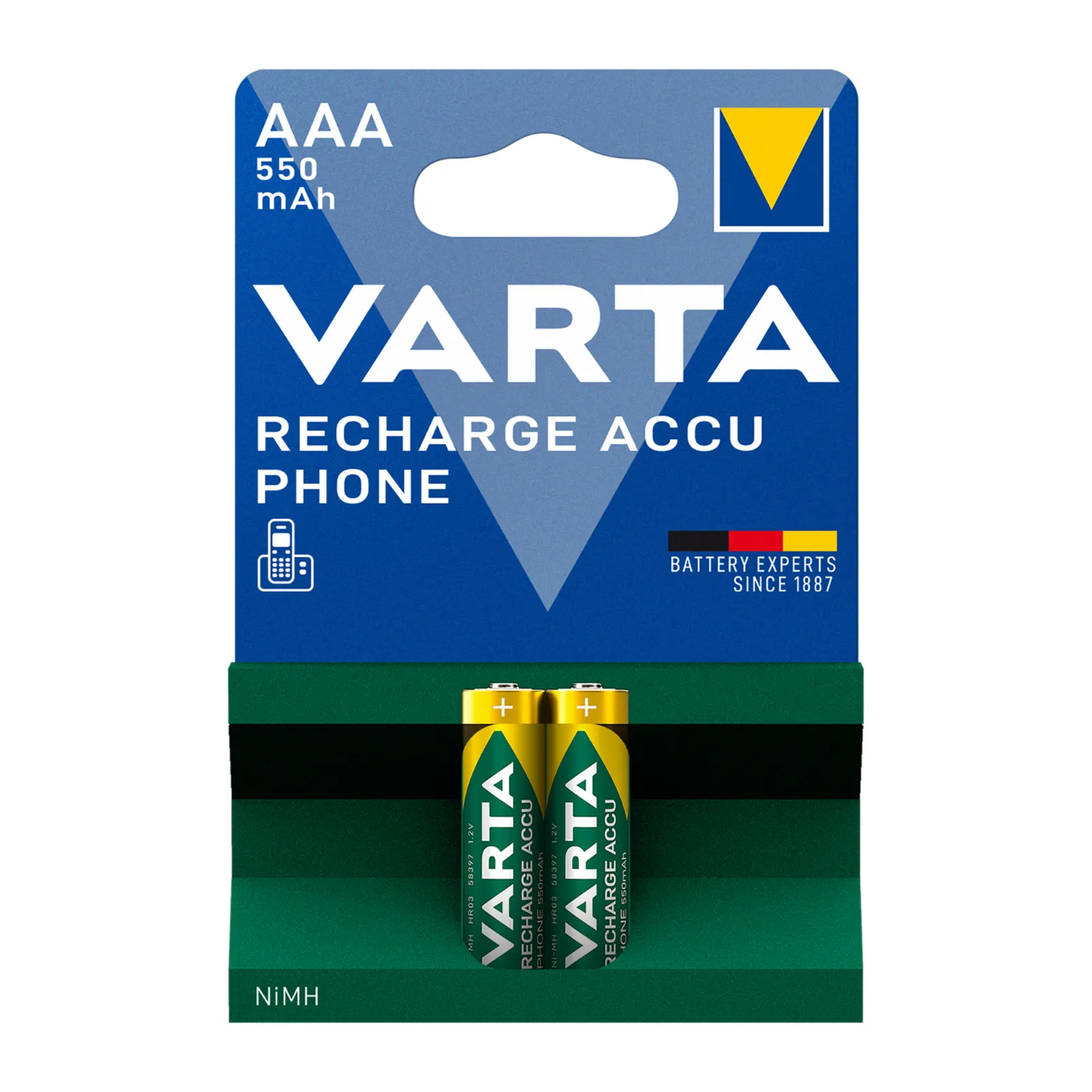 Varta AAA Oplaadbare Batterijen Phone HR03 500mAh (10x 2 stuks)