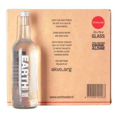 Earth water koolzuurhoudend glas (12x 75cl)