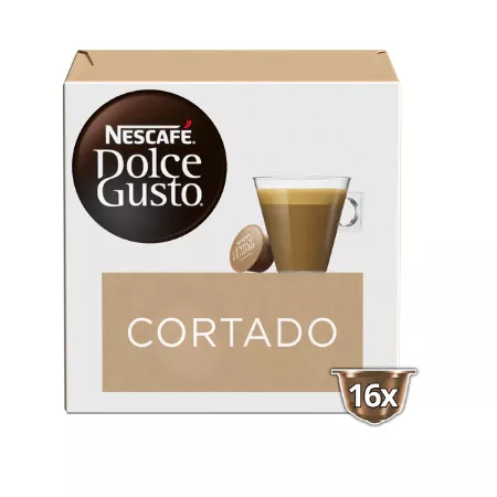 Nescafé Dolce Gusto Cortado Espresso Macchiato, Pack of 4, 4 x 16