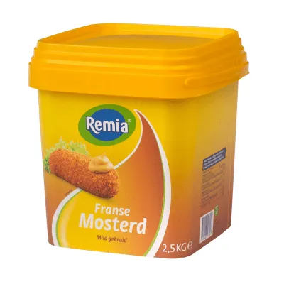 Remia Franse Mosterd Vierkante Emmer (2.5 kg)
