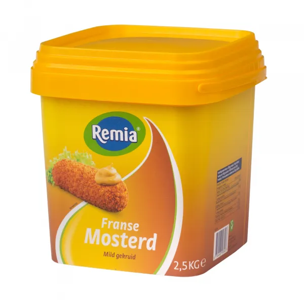 Remia Franse Mosterd Vierkante Emmer (2.5 kg)
