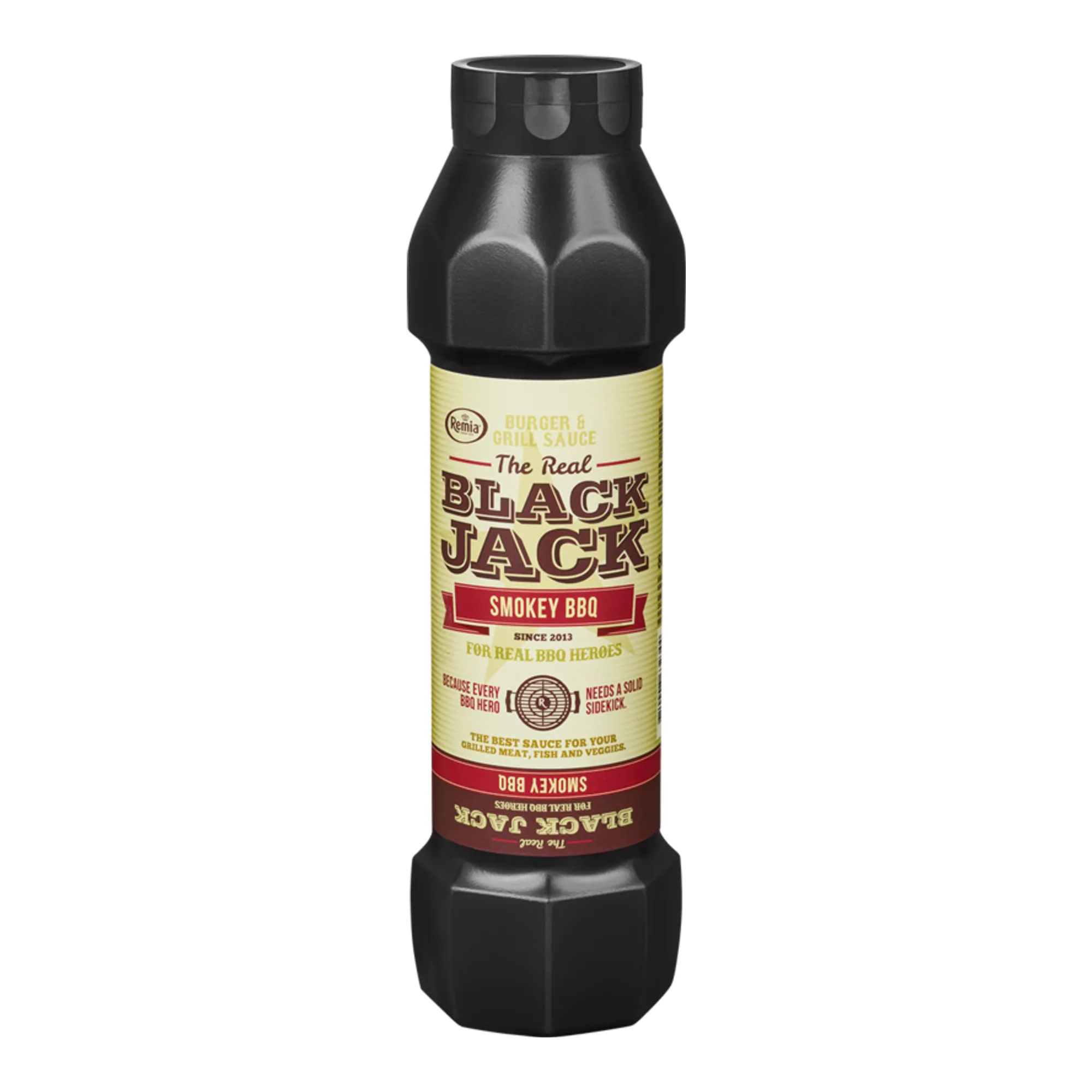 Remia burger & grill saus black jack smokey bbq (800ml)