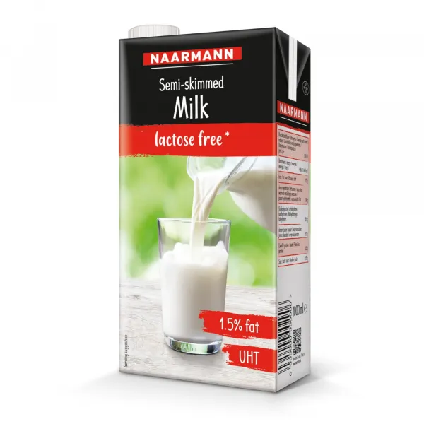 Naarmann halfvolle melk uht 1.5% pak (12x 1 liter)