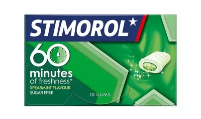 Stimorol 60 minutes spearmint doosje 22 gr 10 stukjes