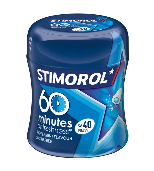 Stimorol 60 minutes peppermint bottle 80 gr