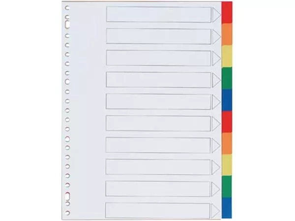 STAR tabbladen ft A4, 23-gaatsperforatie, 10 tabs