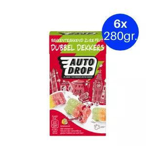 Autodrop mixdoos bekkentrekkend zure fruit dubbeldekkers 280 gr