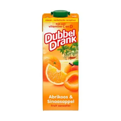 DubbelDrank Sinaasappel Abrikoos Pak (8×1 liter)