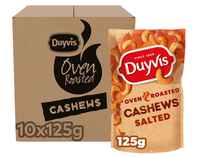 Duyvis Dry Roasted Cashews (10x 125gr)