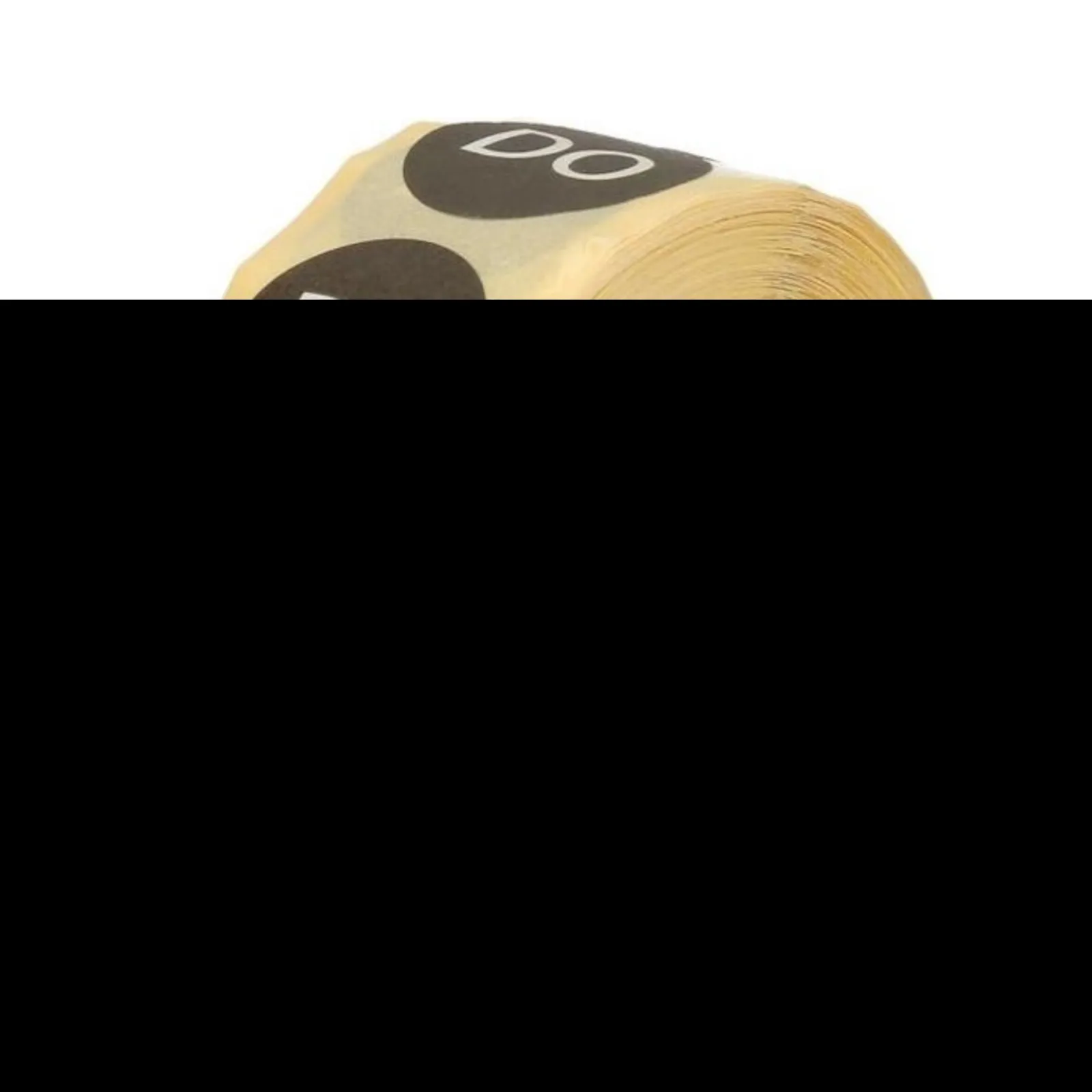 Rol stickers etiketten donderdag zaterdag voorkant staand