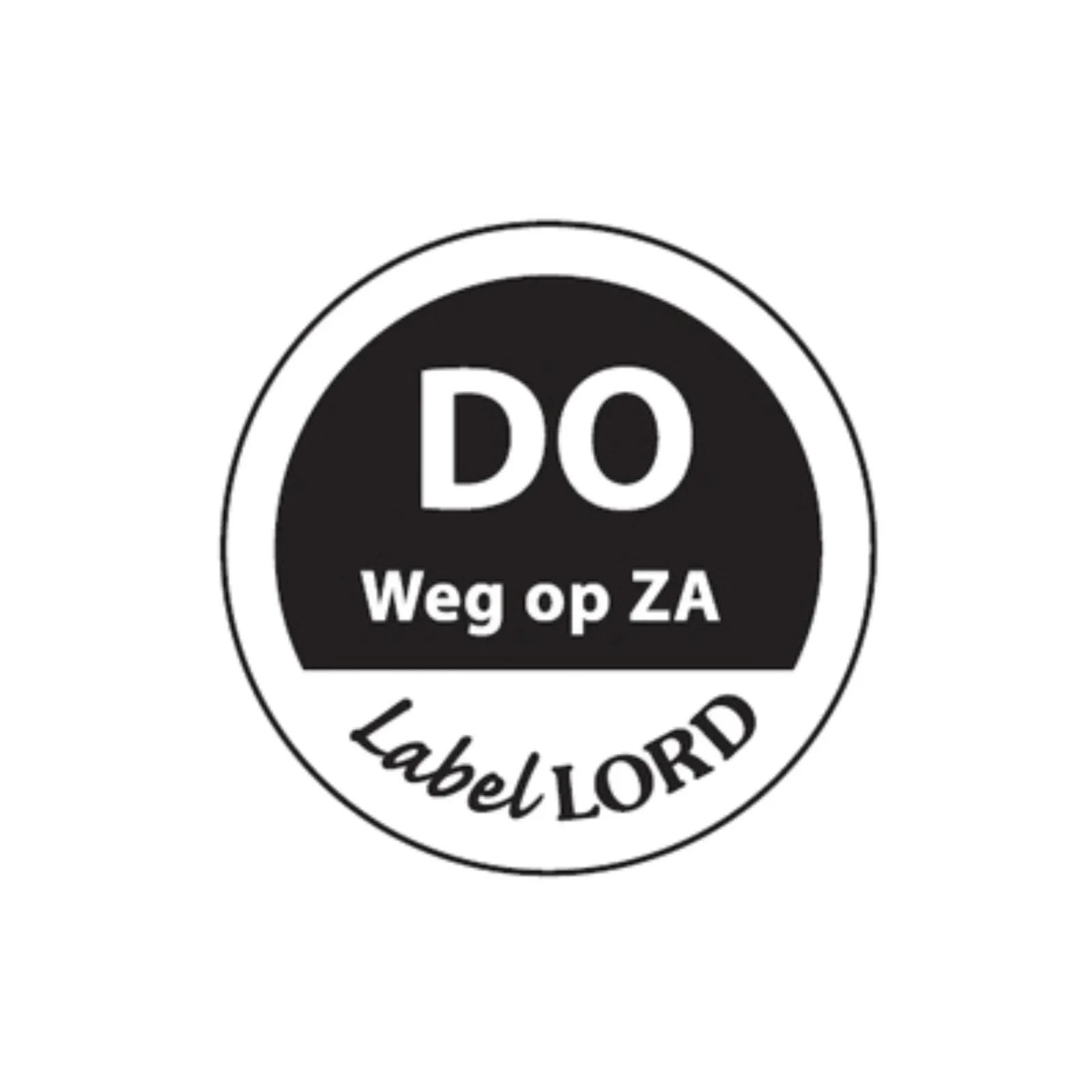 donderdag zaterdag etiket sticker voorkant