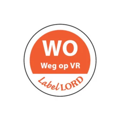 woensdag vrijdag etiket sticker voorkant