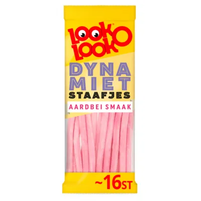 Look-O-Look Dynamietstaafjes Aardbei (15x 110gr)