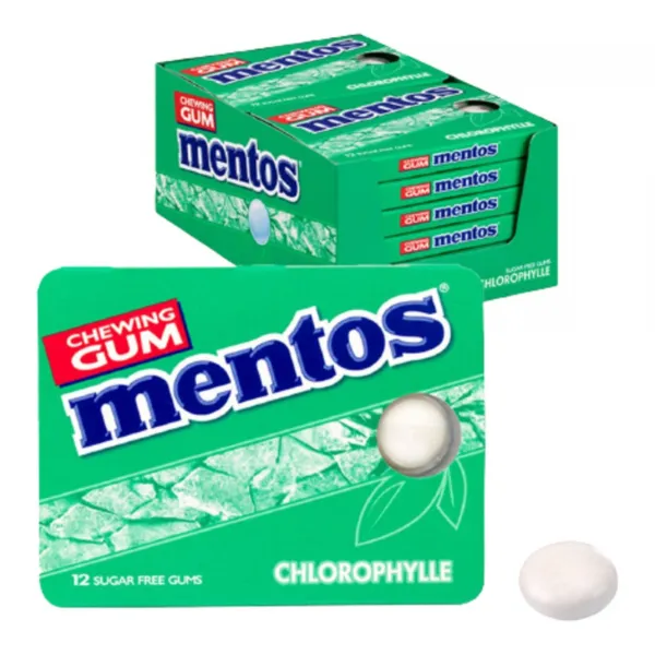 Mentos Gum Chlorophylle Blister (12 stuks)