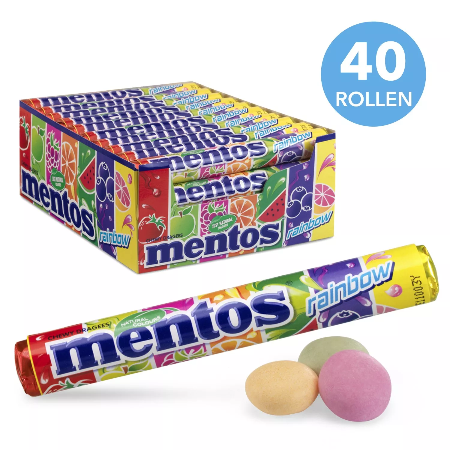 Mentos Rainbow (40 rolls) - Wholesale
