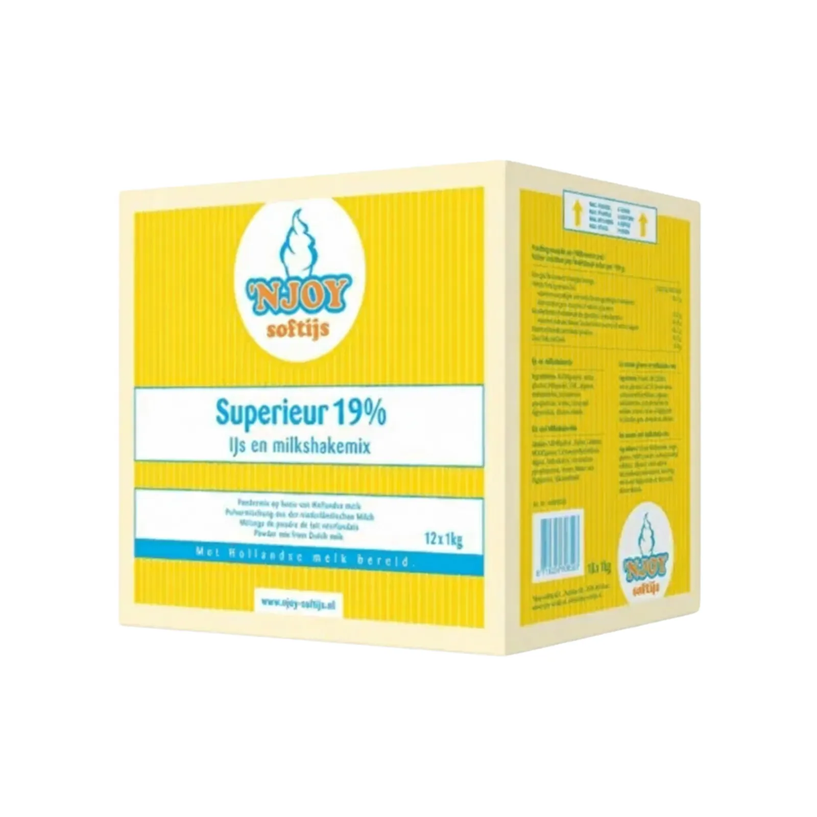 NJOY IJsmix doos geel voorkant