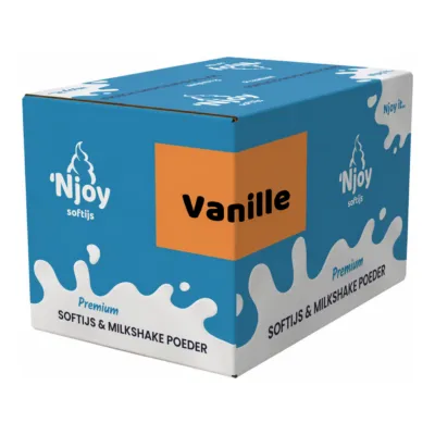 NJOY 7% Vanilleijs Vloeibaar IJsmix (10 liter) doos