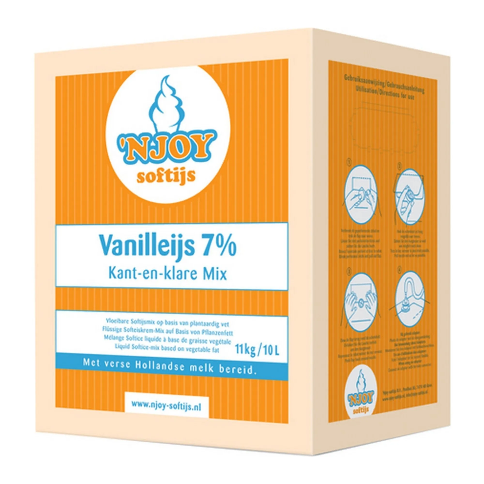 NJOY 7% Vanilleijs Vloeibaar IJsmix (10 liter)