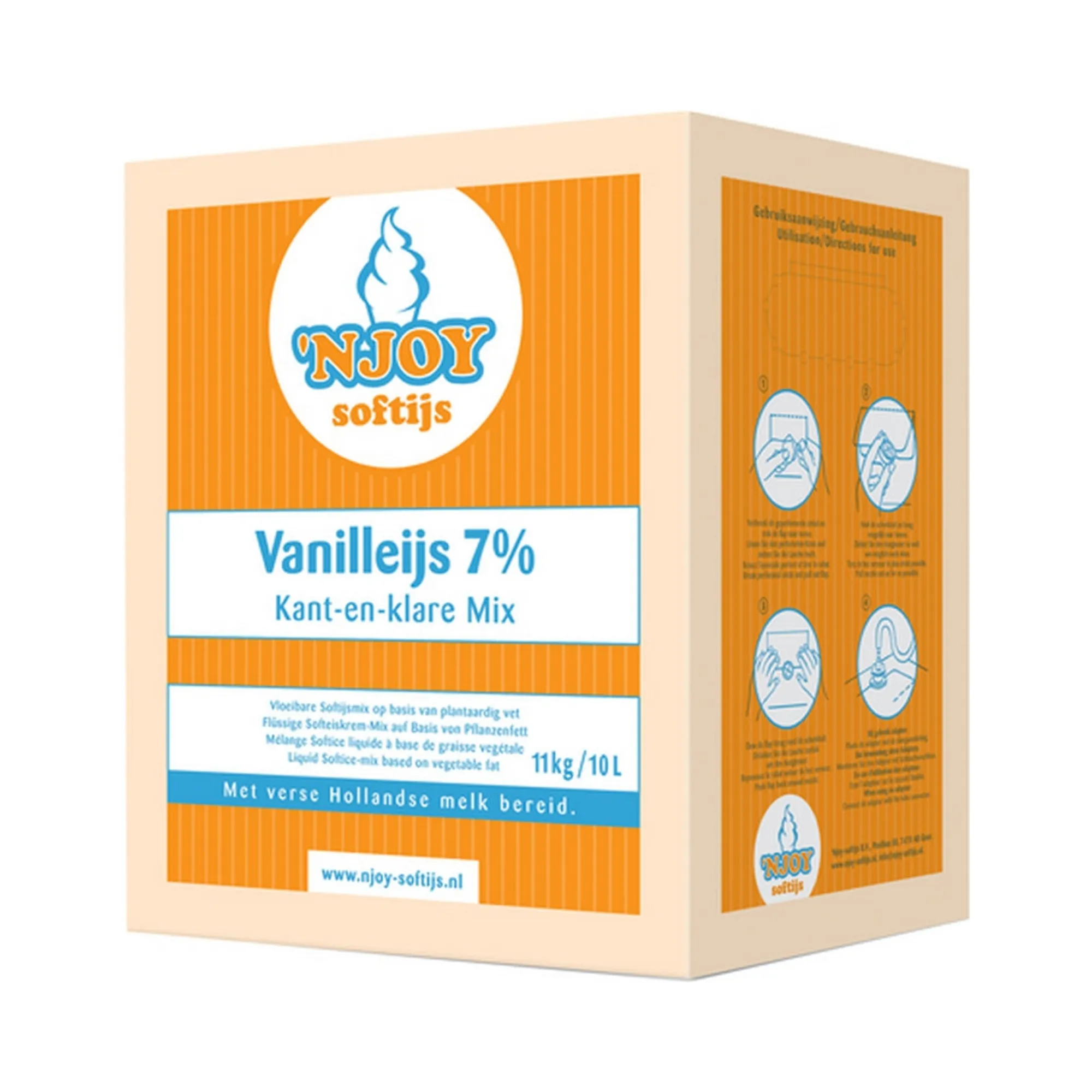 NJOY 7% Vanilleijs Vloeibaar IJsmix (10 liter)