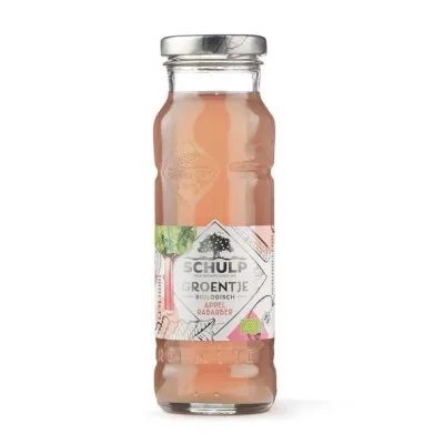 Schulp appel & rabarbersap biologisch flesje (15x 20cl)