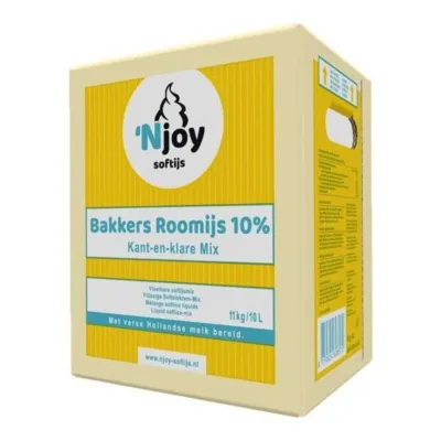 NJOY Bakkers Roomijs 10% Vloeibaar ijsmix (10 liter)