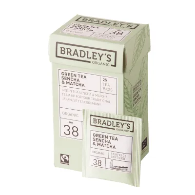 Bradley’s Organic Green Sencha & Match N.38 (4×25 zakjes)