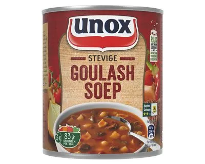 voorkant Unox Goulashsoep blik