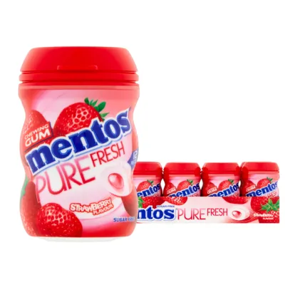 Mentos Kauwgom Pure Fresh Strawberry Mini (10x 12 stuks)