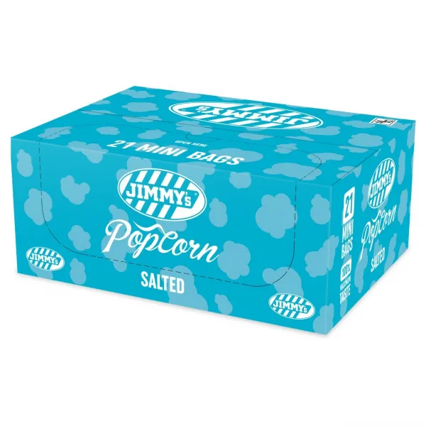 Jimmy's Popcorn Zout Mini Bag (21x 17gr) - Afbeelding 3