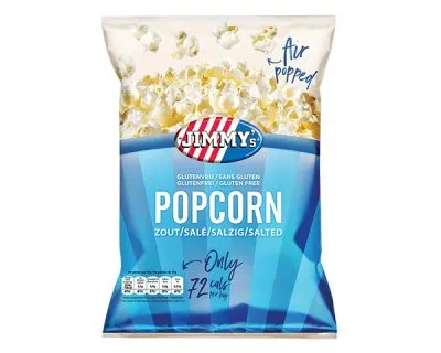Jimmy’s Popcorn Zout Mini Bag (21x 17gr)