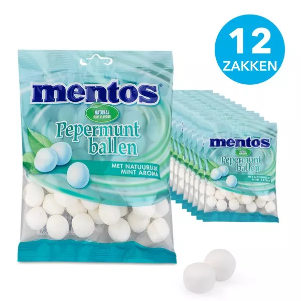 Mentos Pepermuntballen zak (12x 242gr)
