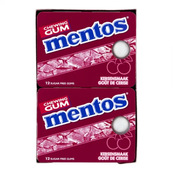 Mentos Gum Cherry Blister (12 stuks) - Afbeelding 2