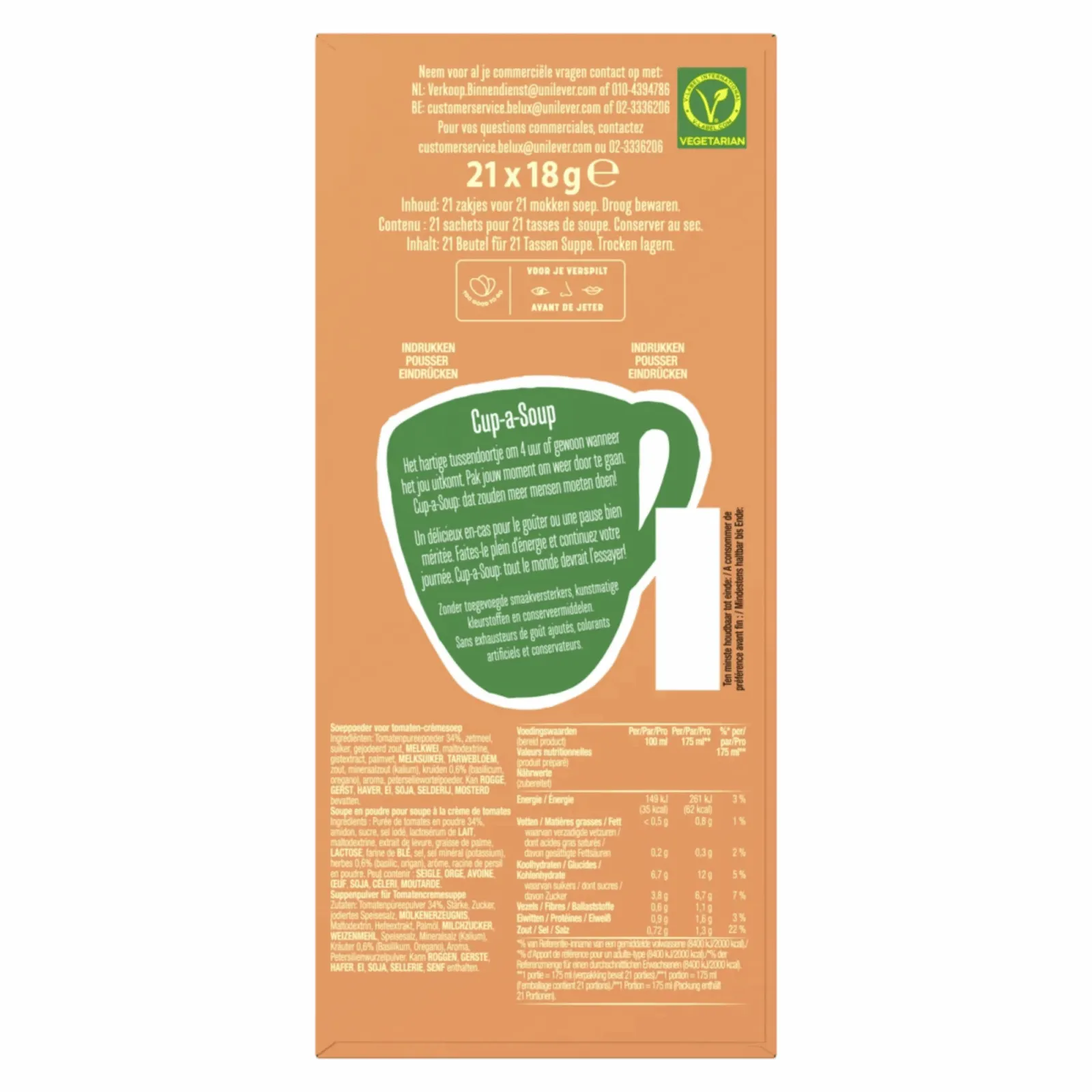 Unox Cup-a-Soup Tomaten Creme (21x 175ml)
