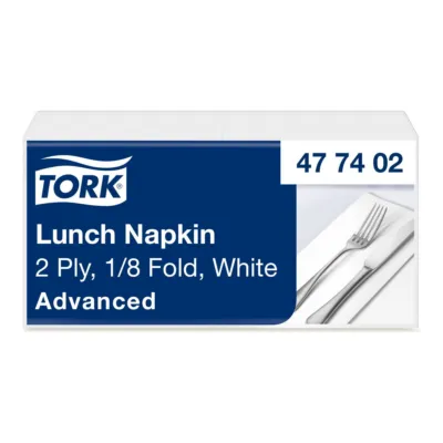 Tork Lunchservet Wit 33x33 2-laags 1/8 vouw (200 stuks)