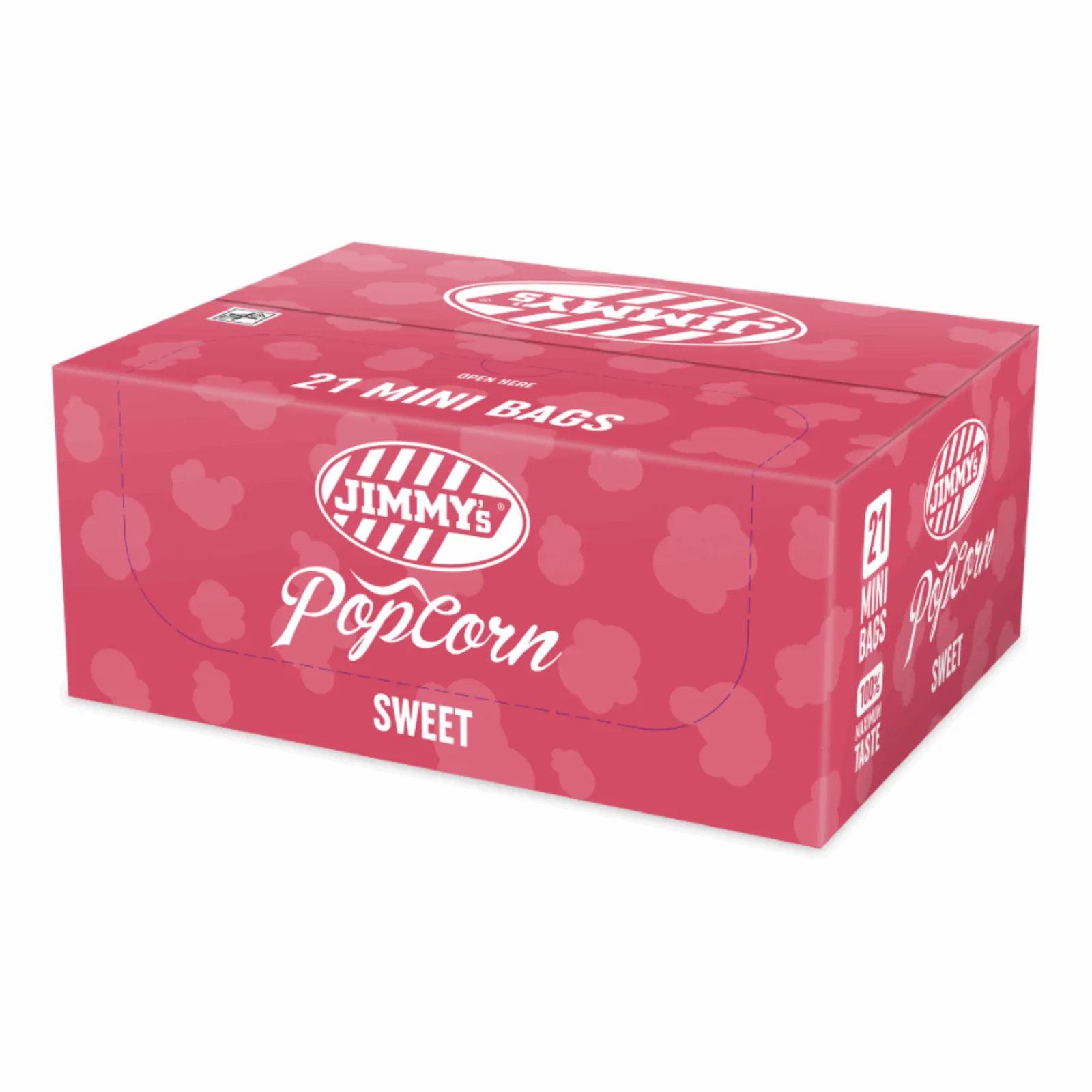 Jimmy's Popcorn Zoet Mini Bag (21x 27gr) - Afbeelding 2