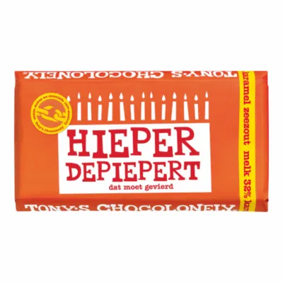 Tony’s Chocolonely Reep Melk Karamel Zeezout Gefeliciteerd (15x 180gr)