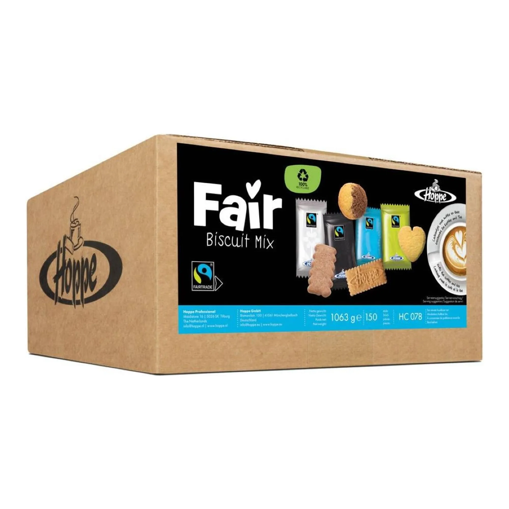 Hoppe Koffiekoekjes Koekjesmix Fairtrade (150 stuks)