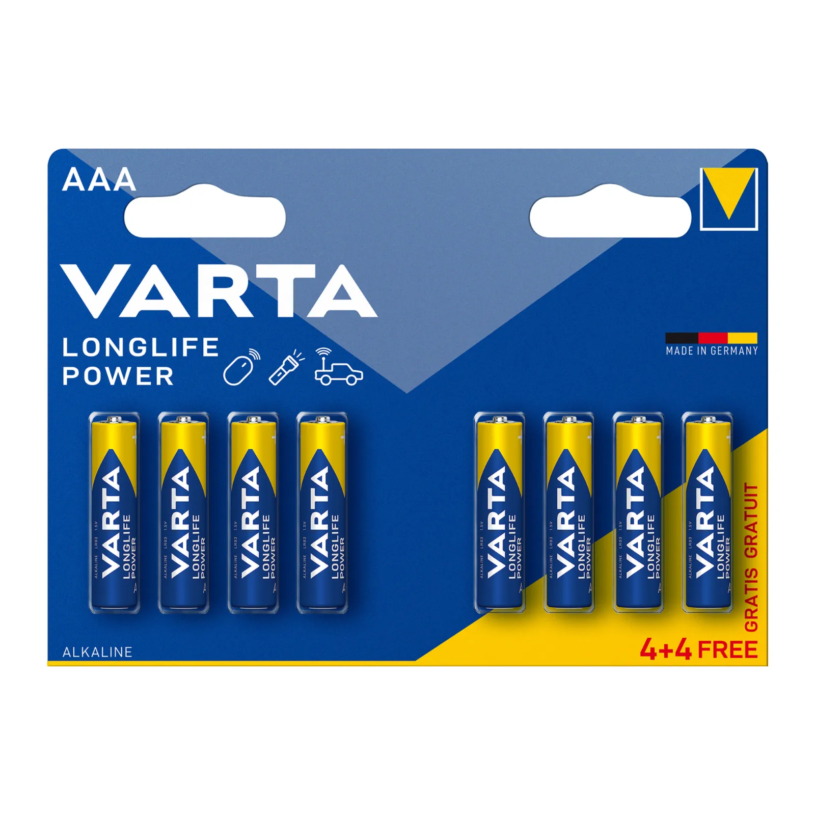 Varta AAA Longlife Power Batterij (8 x 20 stuks)