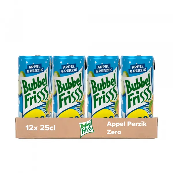 Bubbelfrisss Zero Appel & Perzik (12x 25cl)