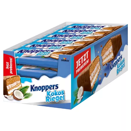 Knoppers Barres aux Noix - Originales 5x - Épicerie Allemande