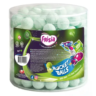 Rocket Balls Zure Kogels Appel (200 stuks)