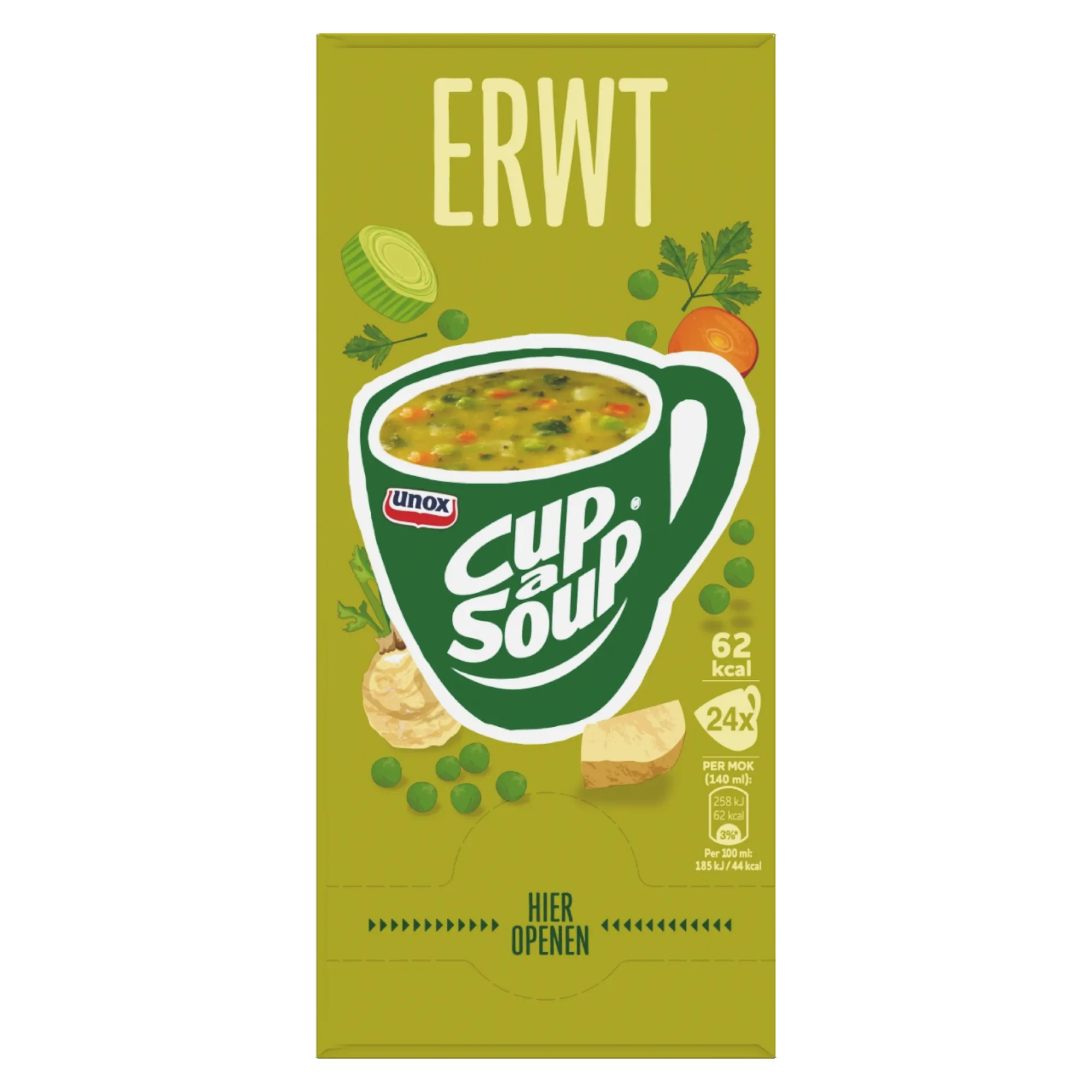 Unox Cup-a-Soup Erwt (24x 140ml)
