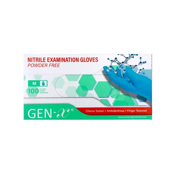Handschuh Nitril blau ungepudert Größe M (100 Stück) Kategorie 3 Medizin