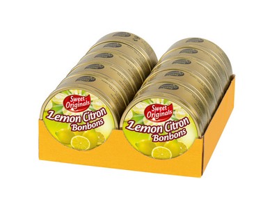 Sweet originals lemon bonbons blikje (10x 200gr) - Groothandel