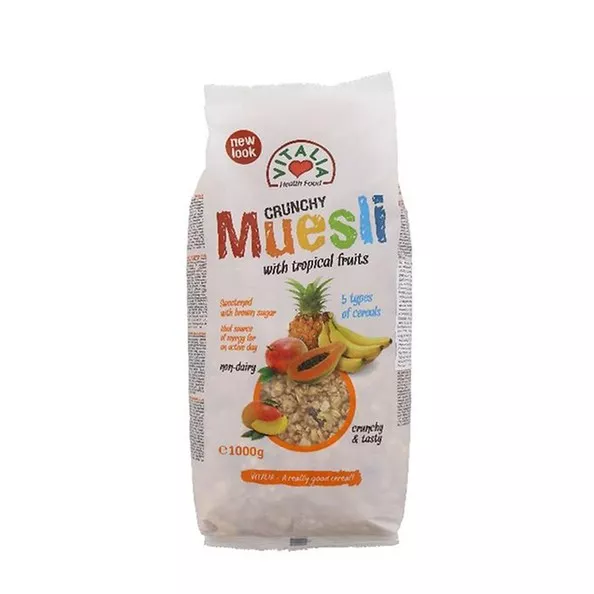 Vitalia crunchy muesli met tropisch fruit (1 kg)