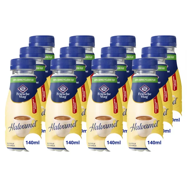 Friesche Vlag Halvamel Pet Flesje (12x 140ml)